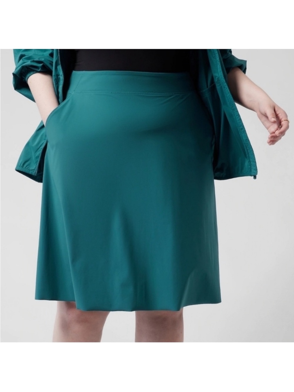 Athleta Stretch Cosmic Borealis Teal Green Skirt Athletic Comfort Womens 1X NWOT
